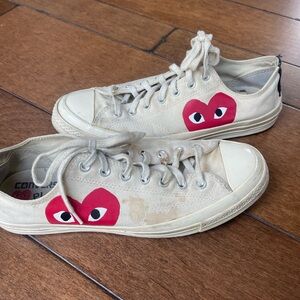 Converse x Comme Des Garcons Big Heart Low Top White. Mens size 11